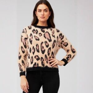 MINKPINK Leonardo eyelash leopard sweater size m